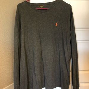 Men’s Olive Long Sleeve Polo Tee